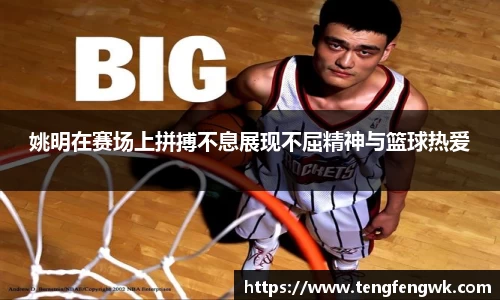 姚明在赛场上拼搏不息展现不屈精神与篮球热爱